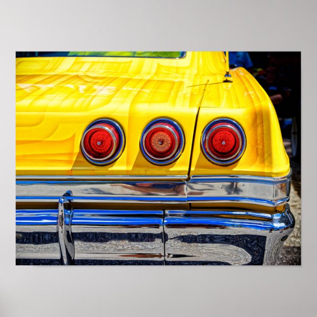 Poster Luzes de cauda coloridas (Frente)