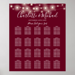 Poster Luzes de Corda Grinalda Assento Casamento