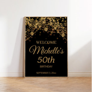 Poster Luzes de Corda Ouro Preto Bem-vindo 50º Aniversári