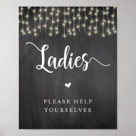 Poster Luzes De Cordas, Quadro De Caixas, Banheiro-De-Lav