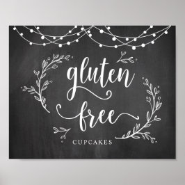 Poster Luzes de cordas, quadro de fixação, Cupcakes de Fe