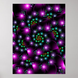 Poster Luzes de Flor em Espiral