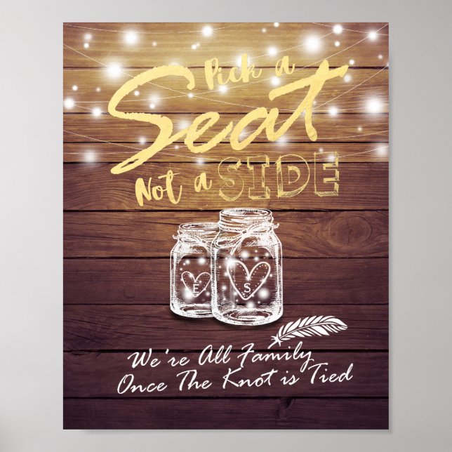 Poster Luzes de Jarro de Pedra para Casamento Escolha um  (Frente)