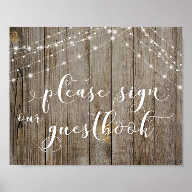 Poster Luzes de Madeira Metedidas Assinam Nosso Sinal De  (Frente)