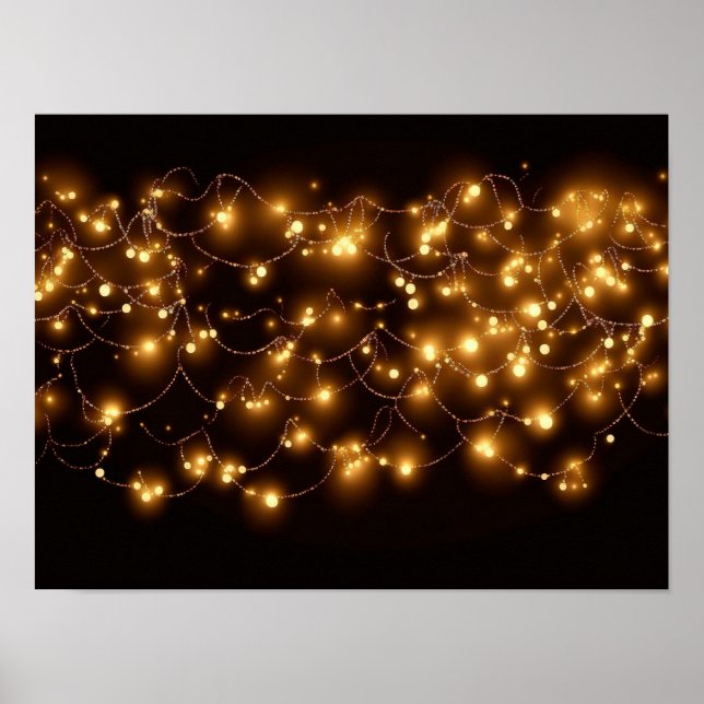 Poster Luzes de Natal ao fundo. (Frente)