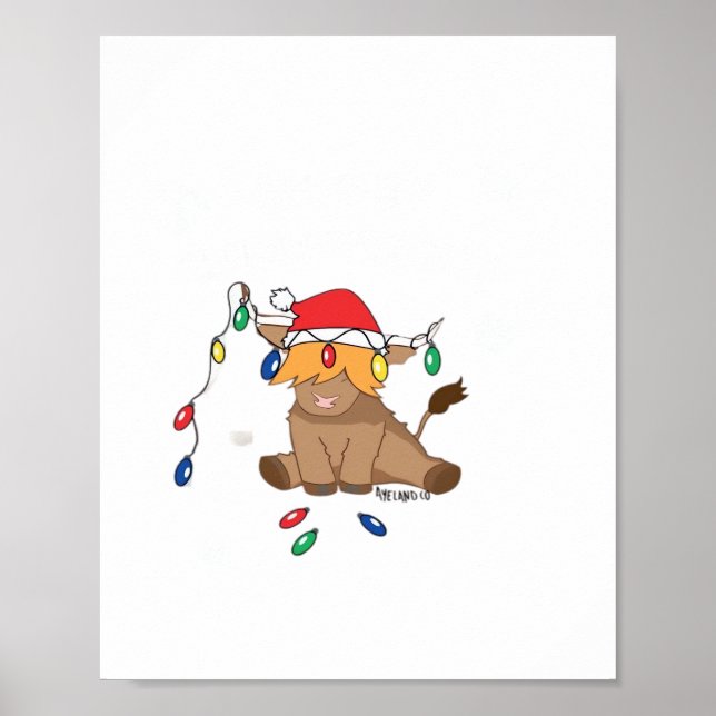 Poster Luzes de Natal bizarro de suéter feio (Frente)