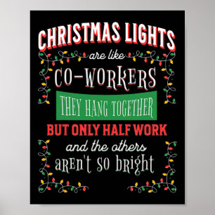 Poster Luzes De Natal Como Colegas De Trabalho Piada Engr