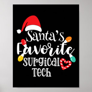 Poster Luzes de Natal da Técnica Cirúrgica Favorita do Pa