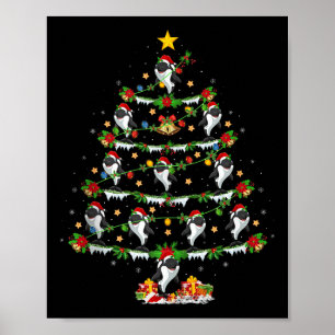 Poster Luzes de Natal de Orca Árvore Engraçado Animal Mar