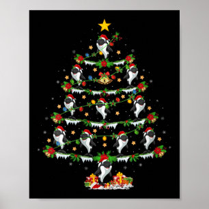 Poster Luzes de Natal de Orca Feminina Árvore de Natal An