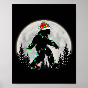 Poster Luzes de Natal do Papai Noel Pé-Grande Árvore de N