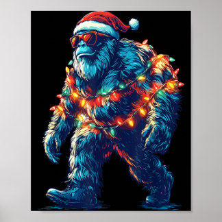 Poster Luzes de Natal do Papai Noel Pé Grande Xmas Sasqua