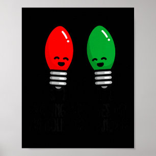 Poster Luzes de Natal Engraçadas Trocadilho Funcionando D