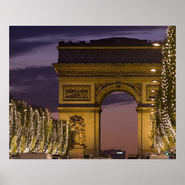 Póster Luzes de Natal nos Campos Elysee (Frente)