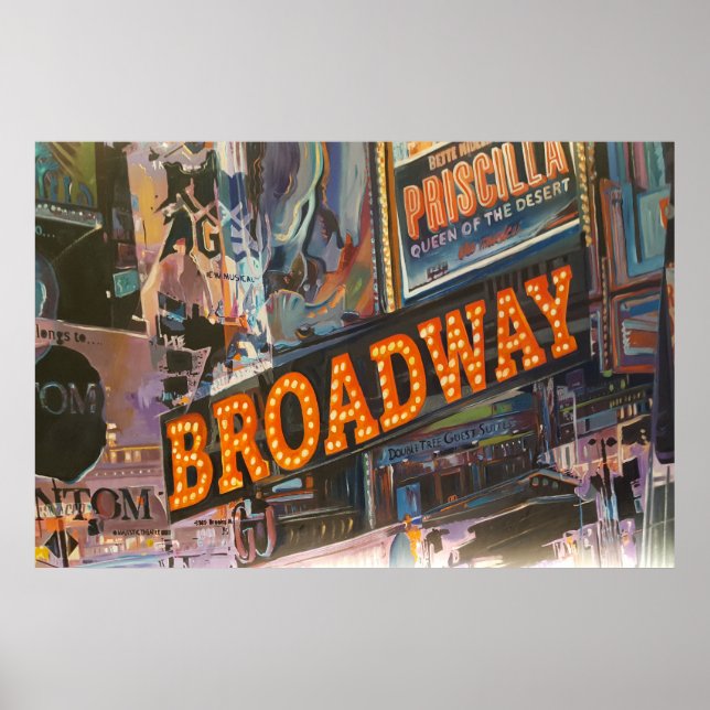 Poster Luzes de Neon da Broadway (Frente)