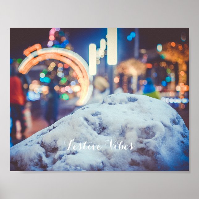 Poster Luzes de neve e de inverno (Frente)