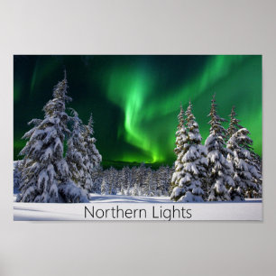 Poster Luzes de norte durante o inverno