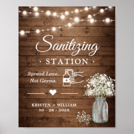 Poster Luzes de respiração de Rustic Baby's, estação de s