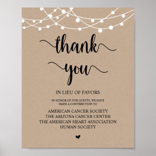 Poster Luzes de String, Doação de Casamento, Contribui