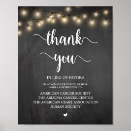 Poster Luzes de String, Donação de Casamento, Contribuiçã