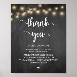 Poster Luzes de String, Donação de Casamento, Contribuiçã