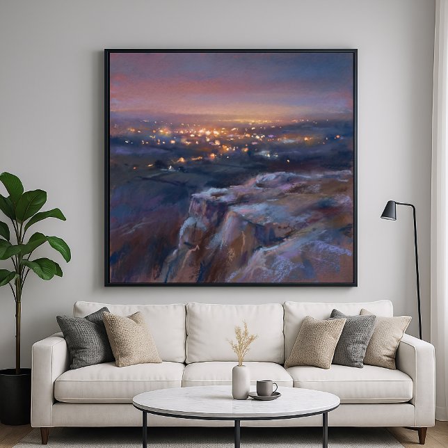 Poster Luzes Distantes da Cidade - Estilo Pastel Impressi (Criador carregado)