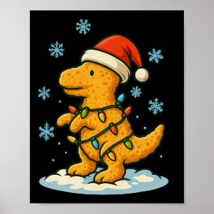 Poster Luzes Divertidas de Natal Enroladas em Nugget de F