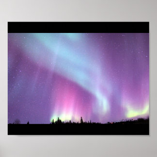 Poster Luzes do Céu Noturno de Alaska Lindas
