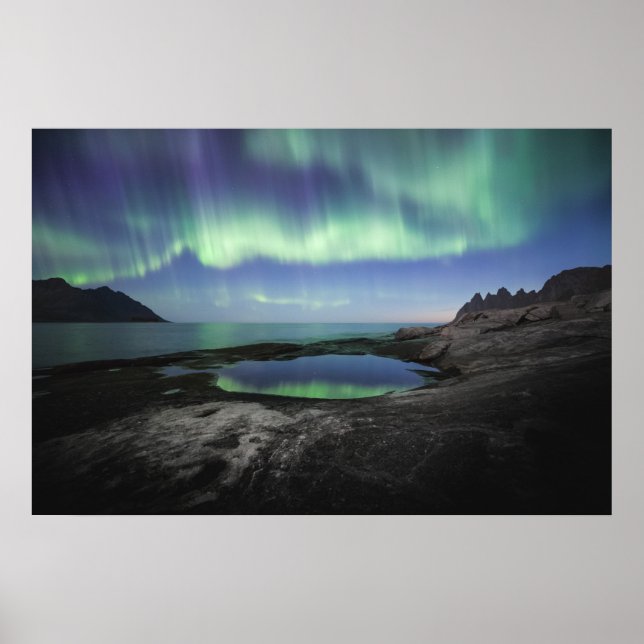 Poster Luzes do Norte Noruega (Frente)