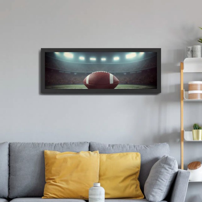 Poster Luzes Dramáticas do Estádio de Futebol à Noite (Criador carregado)