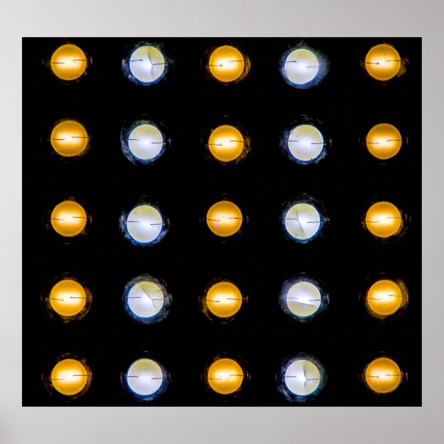 Poster Luzes LED, fundo de abstrato de encerramento. (Frente)