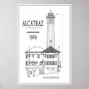 PÓSTER LUZES NA ARQUITETURA DA ILHA DE ALCATRAZ