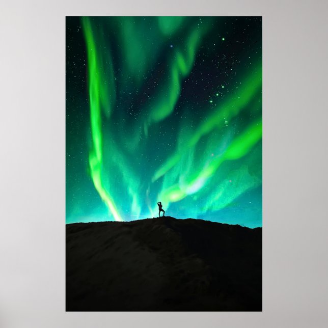 Poster Luzes Nortes Aurora Borealis (Frente)