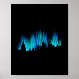 Poster Luzes Polares Aurora Boreal Férias Islândia
