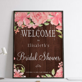 Póster Luzes quíticas flóricas chá de panela sinal de boa