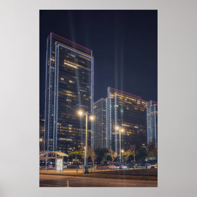 Poster Luzes Vibrantes da Cidade de São Francisco (Frente)