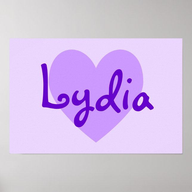Poster Lydia em Roxo (Frente)