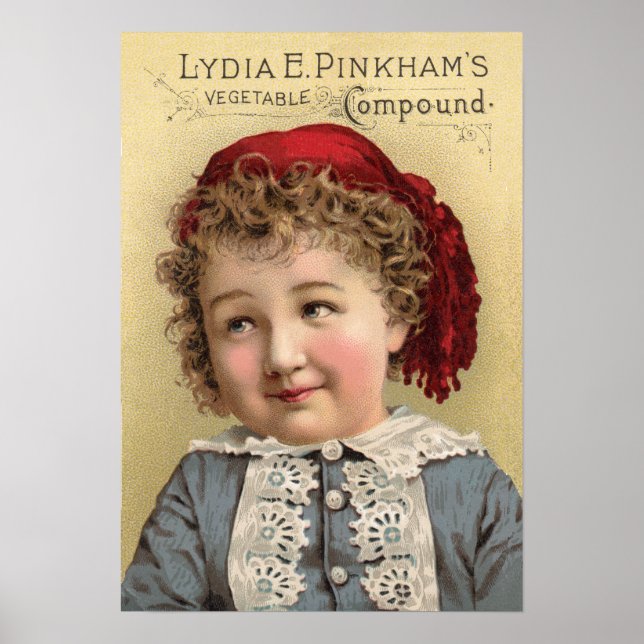 Póster Lydia Pinkhams — Anúncio composto vegetal (Frente)