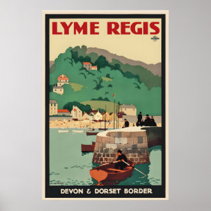Poster Lyme Regis Devon Fronteira Dorset Inglaterra Grand