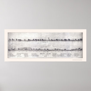 Póster Lynn, mapa panorâmico das MÃES - 1820