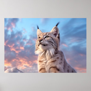 Poster Lynx Animal Nature Selvagem Majestosa