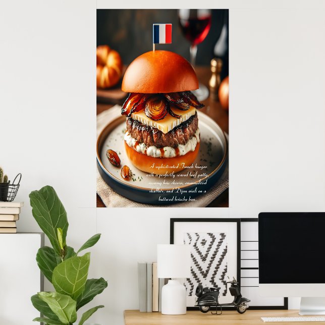 Poster Lyon Luxe Burger 24x36 (Escritório em casa)