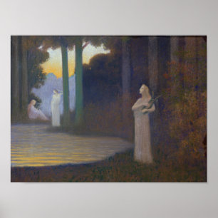 Póster Lyricism na floresta, 1910