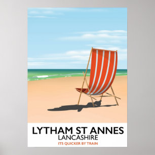 Poster Lytham Rua Annan Lancashire costeira