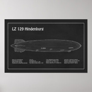 Poster LZ 129 Hindenburg - Planos de projeto de navegação