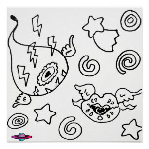 Póster M13 Adoraria Estranho Olhos e Lábios