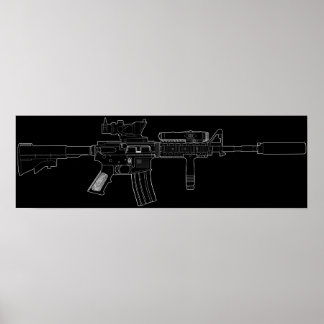 Póster M4 SOPMOD Preto