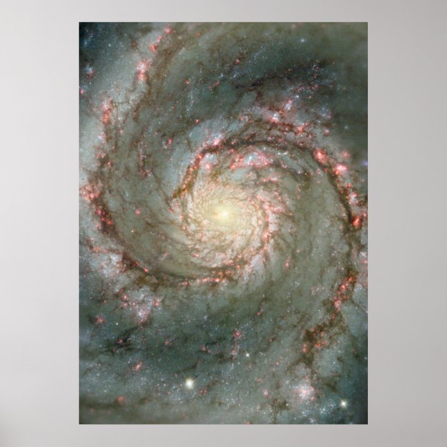 Poster M51 - Galáxia Espiral Whirlpool (Frente)
