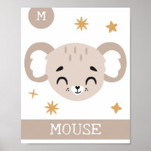 M é de Mouse, Berçário, Quarto, Arte de Parede par