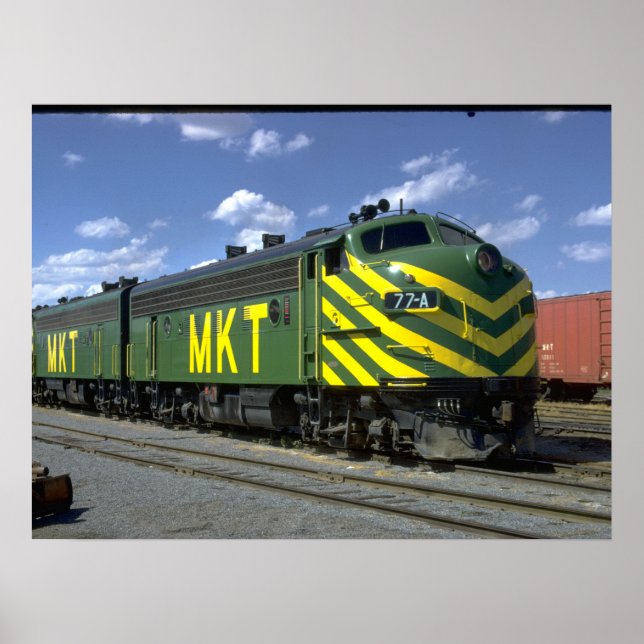 Poster M-K-T EMD F-7A set #77A , 1973_Trains (Frente)